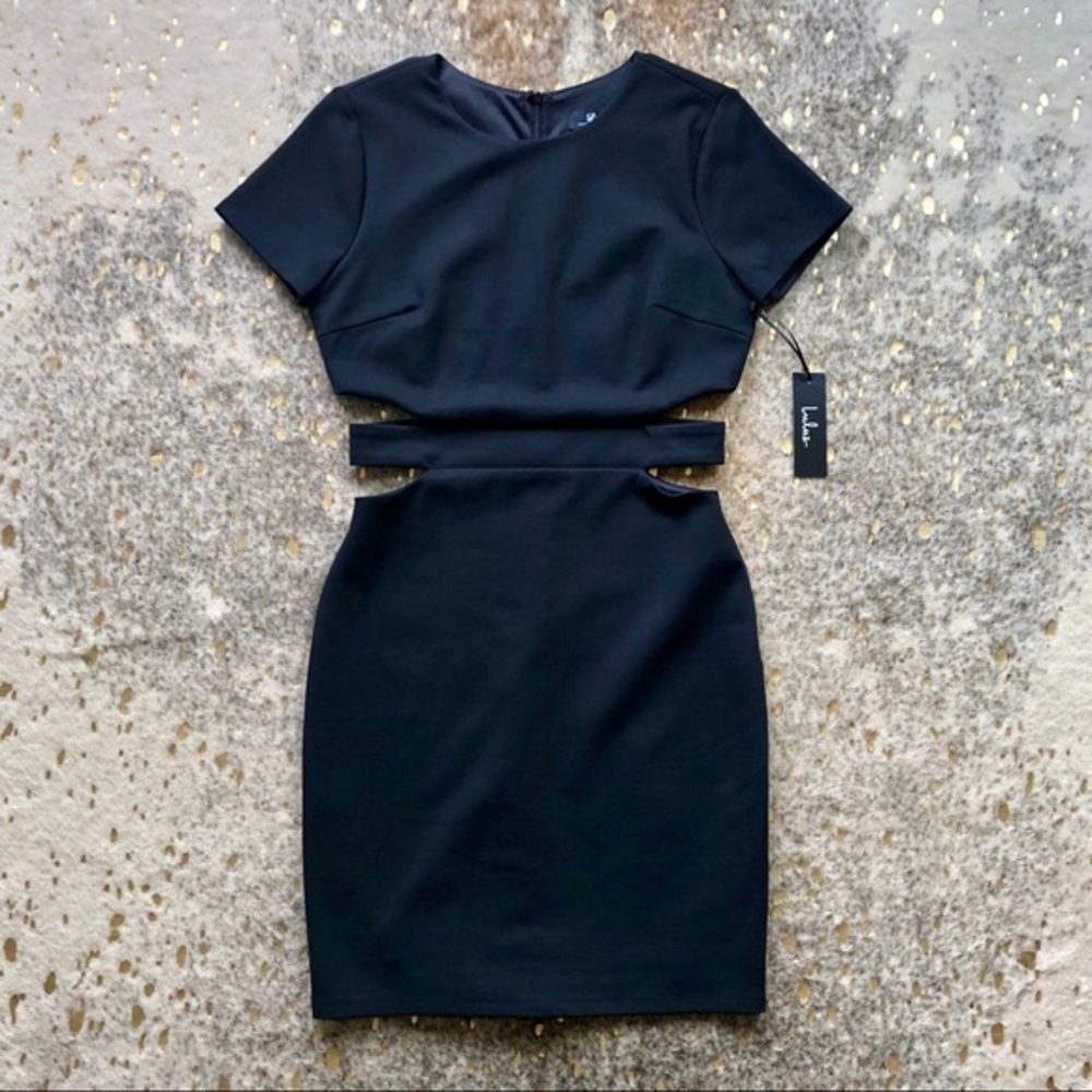 Lulu’s Feeling the Heat Black Bodycon Dress Size M